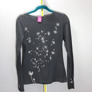 Supermaggie Dandelion Graphic Long Sleeve Tee Size L Gray